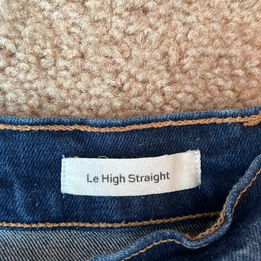FRAME Le High Straight Fringe Hem Jeans - Picture 7 of 10